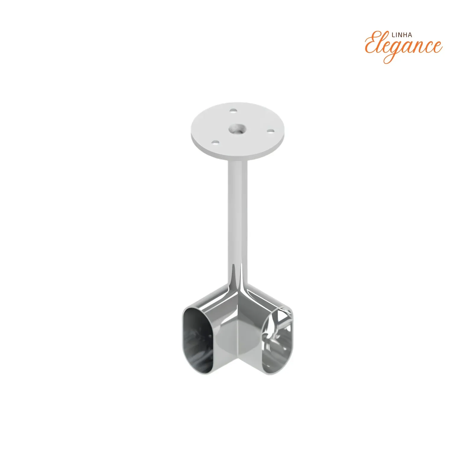 Suporte para tubo cabideiro oblongo