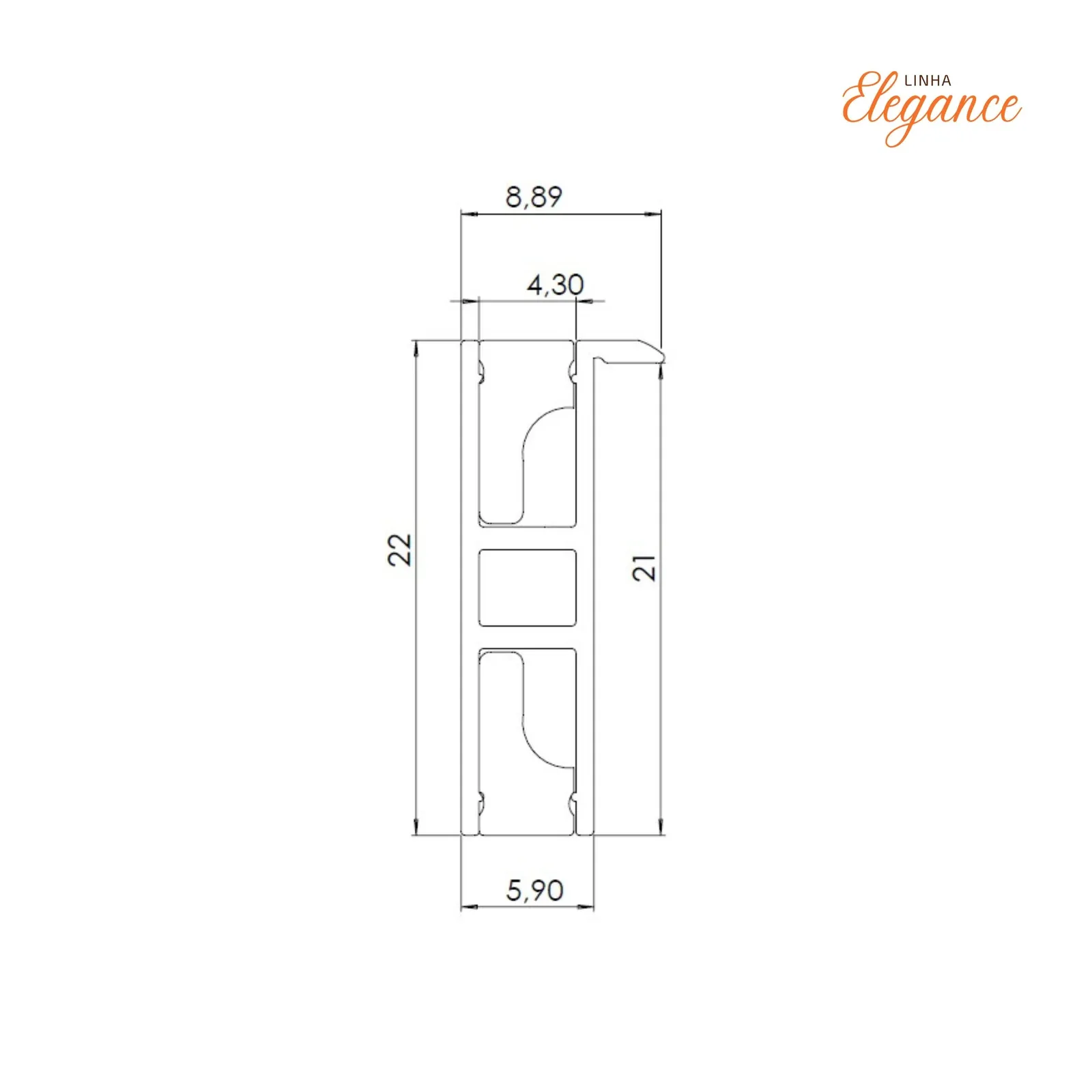 Luminária para interior de prateleira (22 milímetros) — miniatura 2