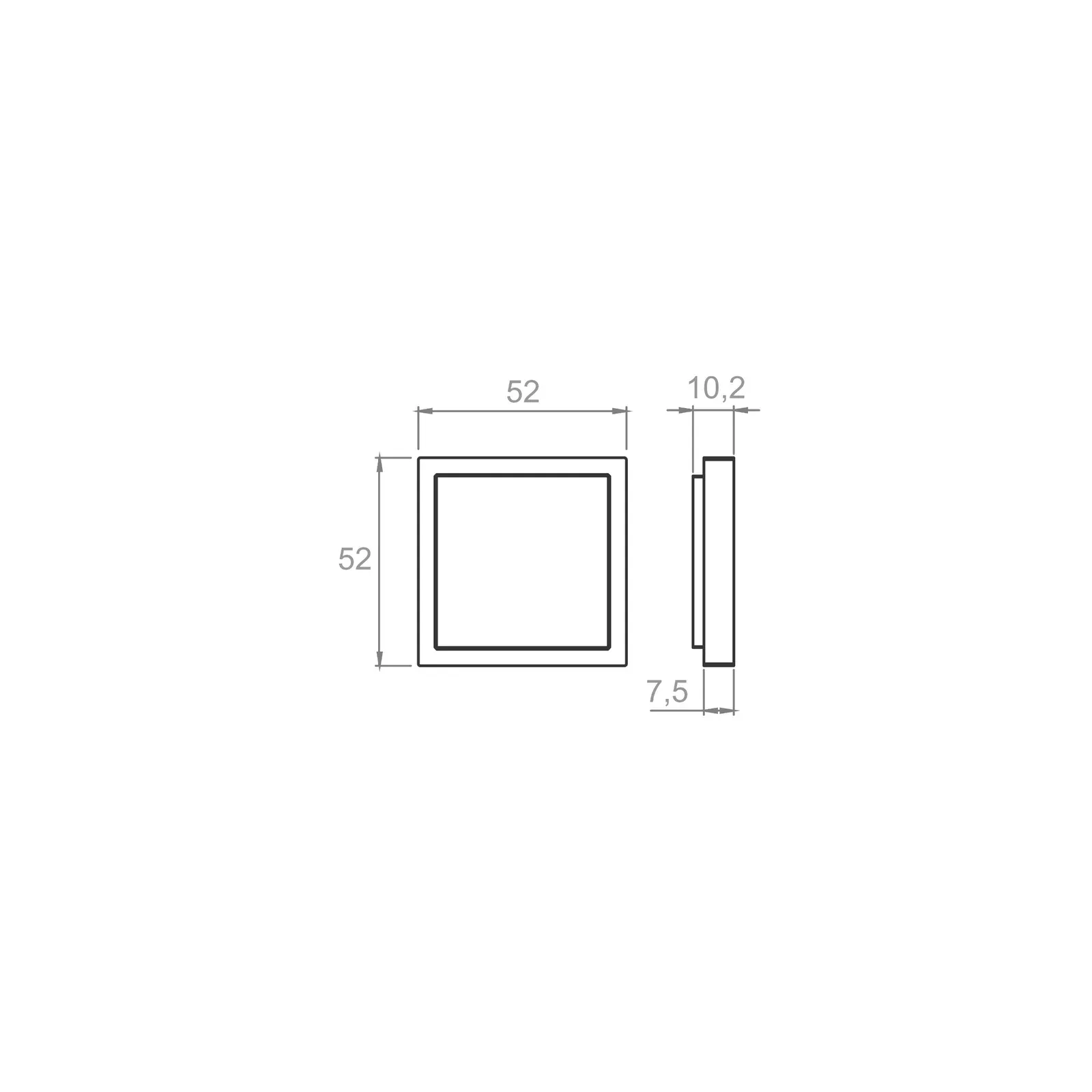 Luminária pontual led de sobrepor quadrada — miniatura 2