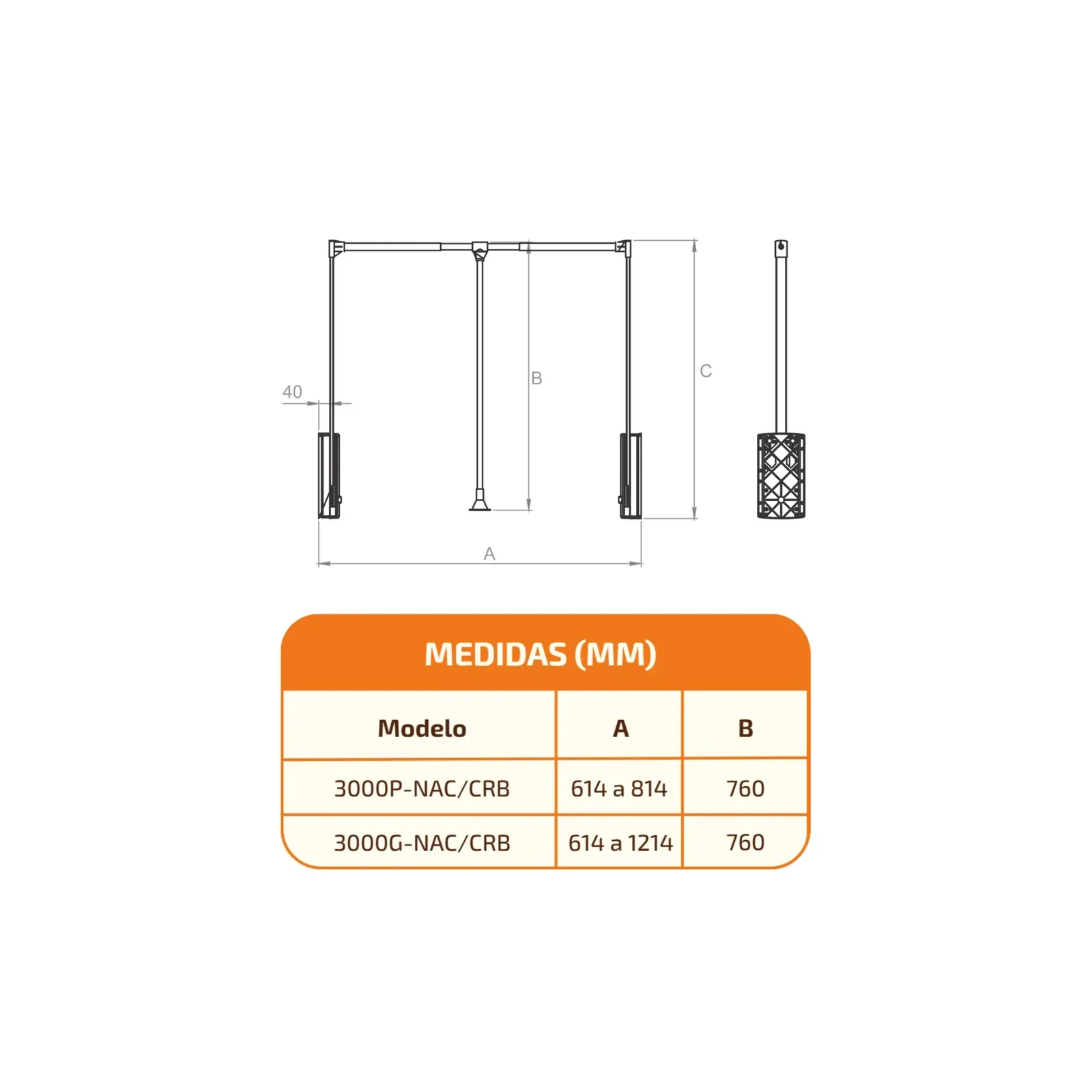 Cabideiro extensível — miniatura 2