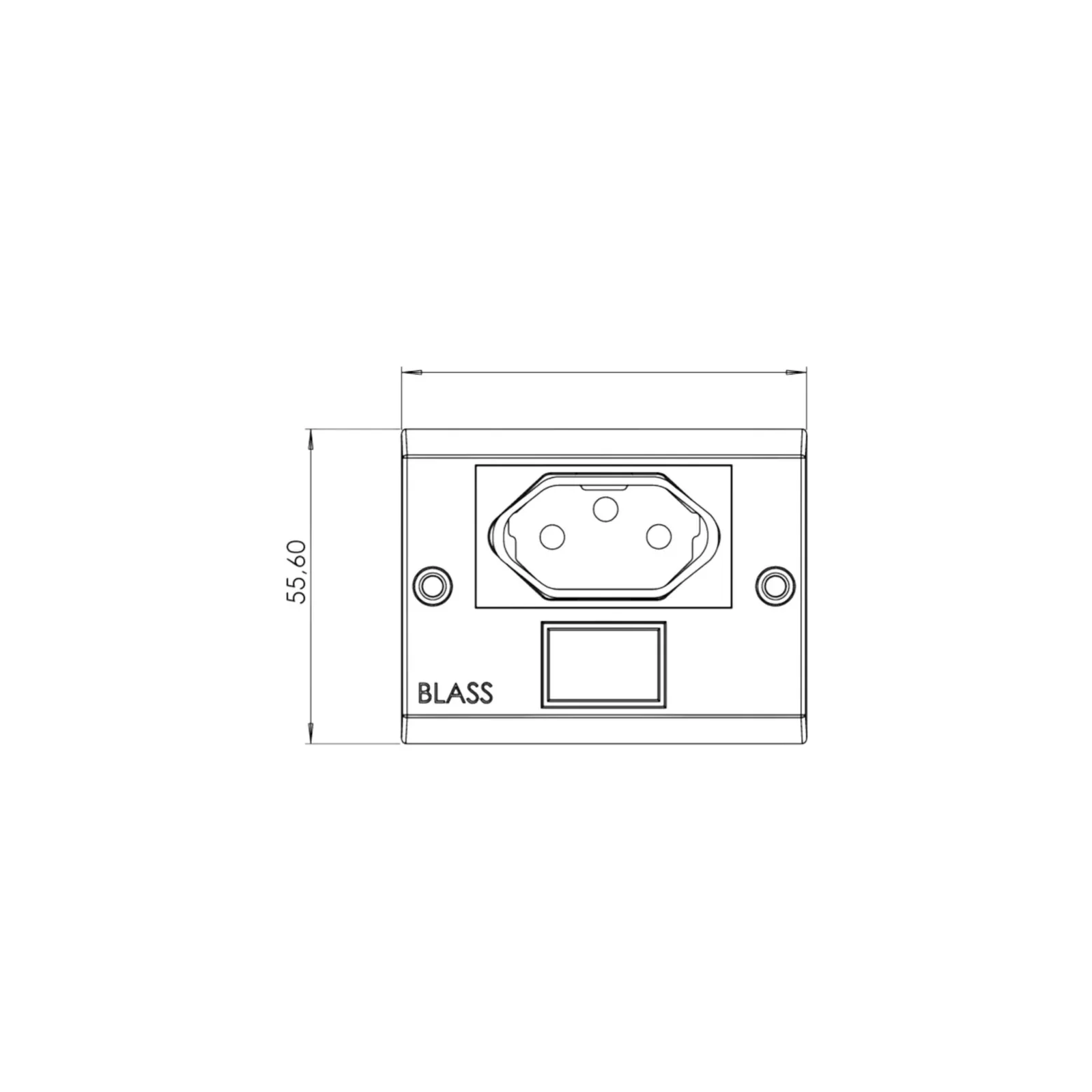 Tomada quadrada com interruptor — miniatura 2